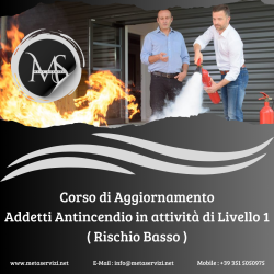 Corso Aggiornamento Antincendio Livello 1 (1-AGG)