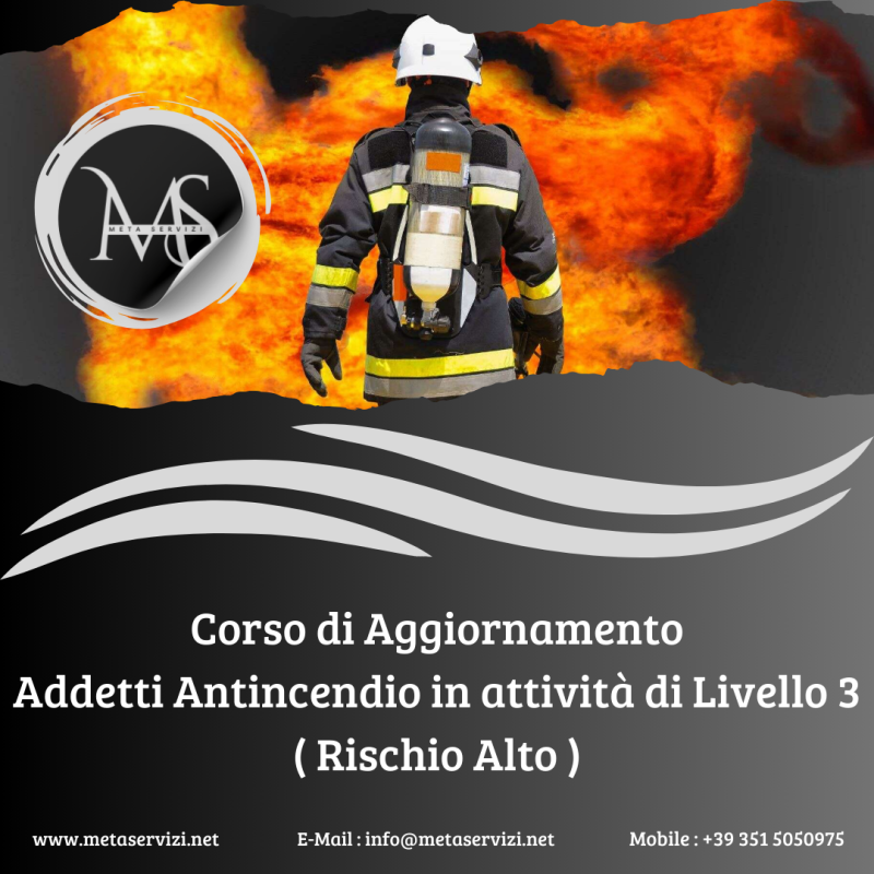 Corso Aggiornamento Antincendio Livello 3 (3-AGG)